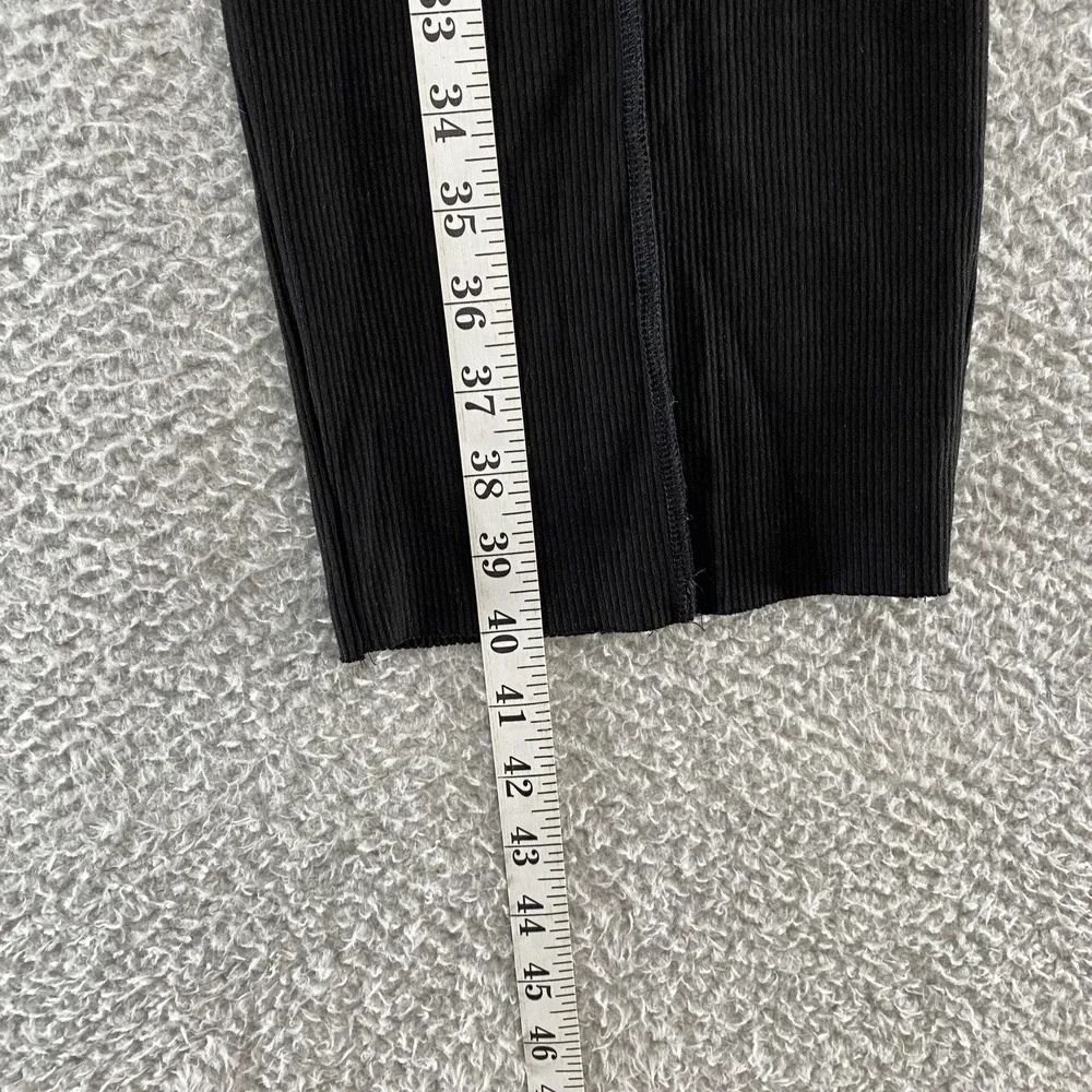 Naked Wardrobe Tank Dress Womens XS Black Ribbed Bodycon Midi USA Minimalist - Picture 5 of 12